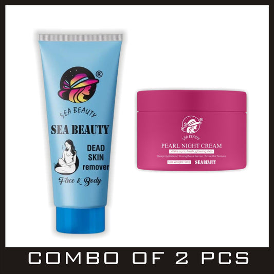 Combo of 2ps sea beauty dead skin remover and night cream
